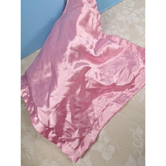 Disney Minnie Mouse Baby Blanket Lovey Rattle Pink Satin Shooting Stars Toy - Picture 6 of 8